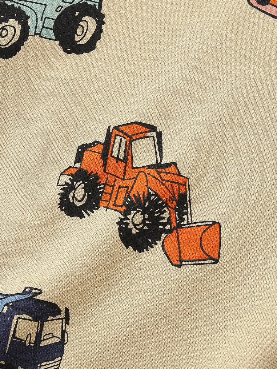 26 otoño algodón de cuello redondo chaqueta de niños de moda impresión de automóviles de manga larga chaqueta infantil