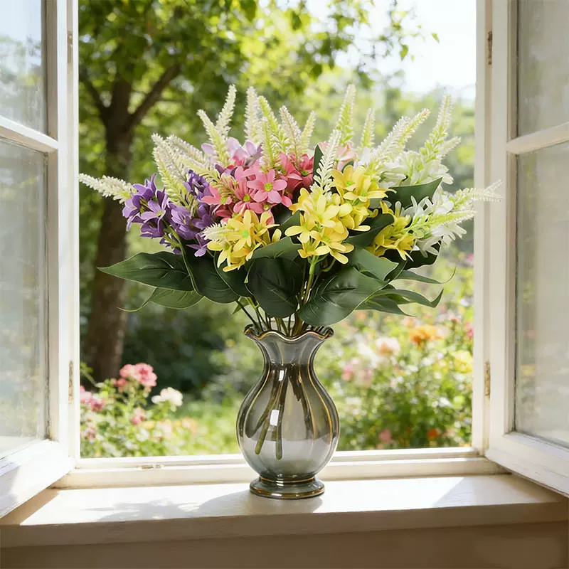 厂家仿真花高级感风信子植物假花婚庆居家装饰桌面装饰花假花花束