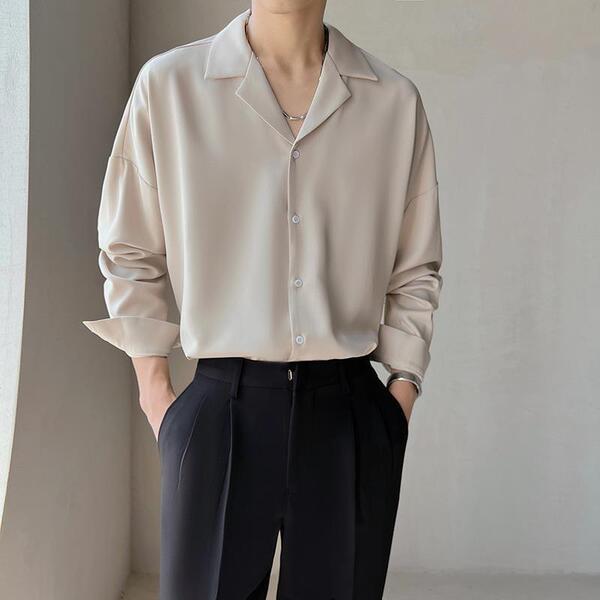 Apricot silk shirt