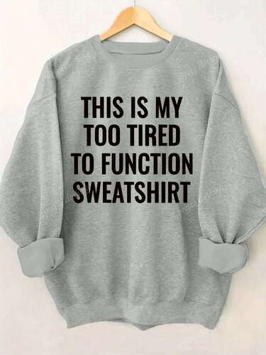Letter Pattern Printed Sweatshirt, Autumn And Winter Women's