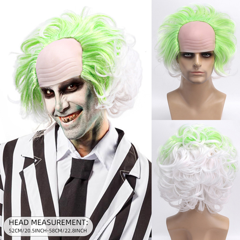 Halloween Decorations Beetle Juice Hole Archmage Michael Keaton BeetleJuice Anime Wig