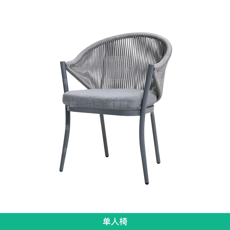 Mesas y sillas de Ratán al aire libre patio impermeable y protector solar muebles combinación Villa jardín al aire libre ocio silla de Ratán al aire libre