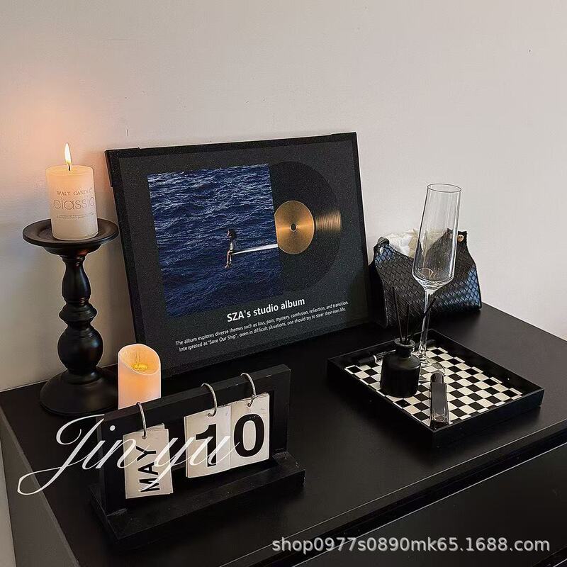 [Advanced Records] Living Room Vinyl Record Decorative Painting Restaurant C Hanging Painting Niche Art Bedroom Desktop Decoration