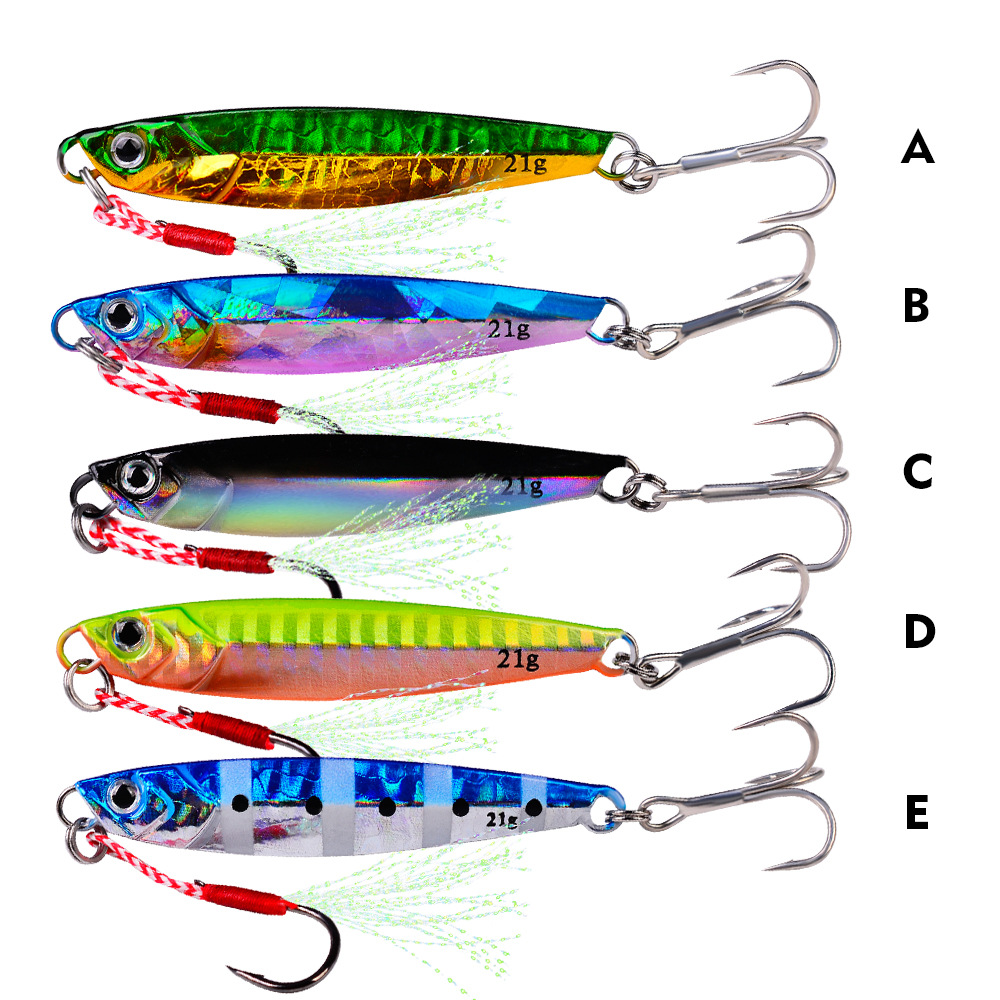 Metal Jigging Spoon Lure Vertical Jigs Bass Trout Fresh Water Fishing Lure