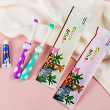 兒童款酒店用品 賓館客房一次性洗漱用品 軟毛牙刷牙膏套裝二合一