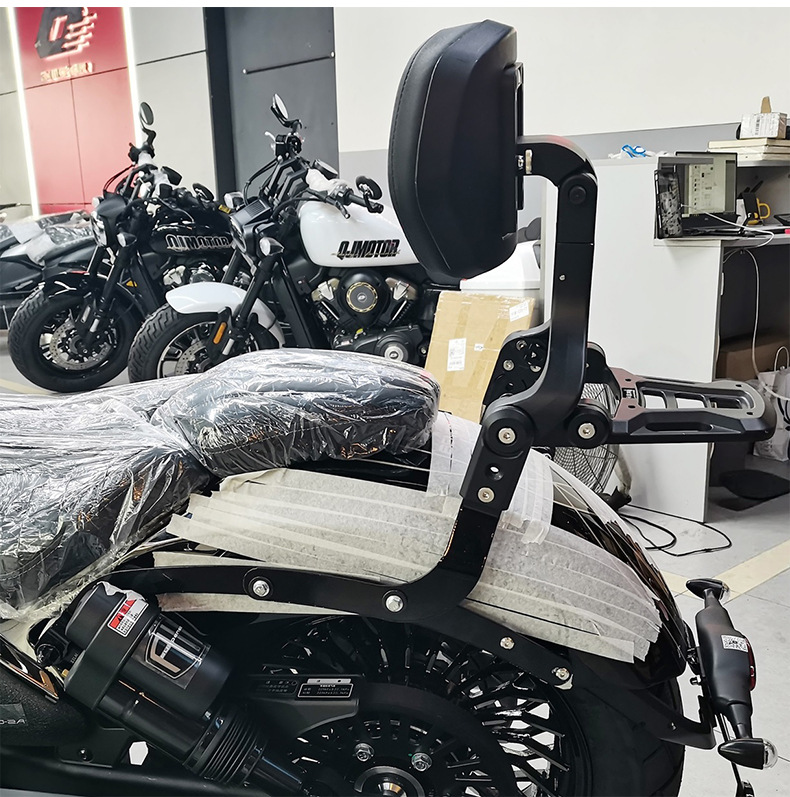 Suitable for Benda Black Flag -499.999999999% off motorcycle with foldable and extendable backrest, driver and passenger backrest modification