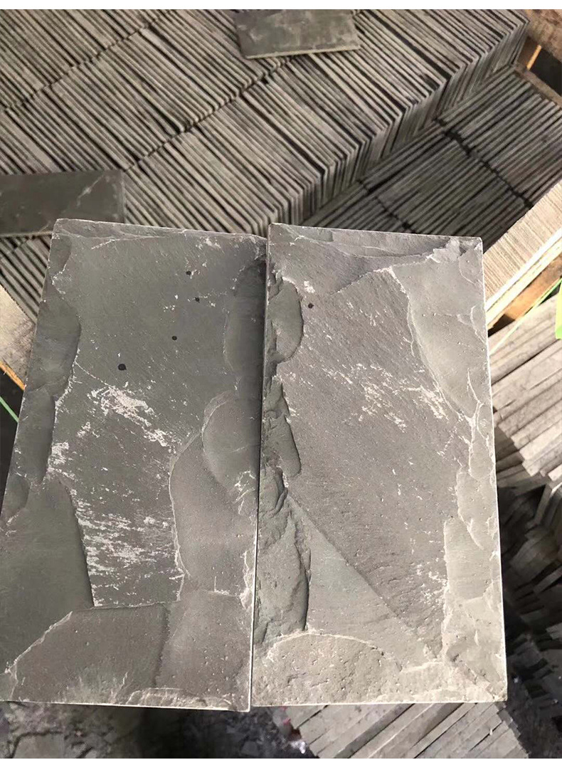 天然青石板蘑菇石文化石别墅庭院围墙外墙砖青砖仿古板岩瓷砖田园-阿里巴巴