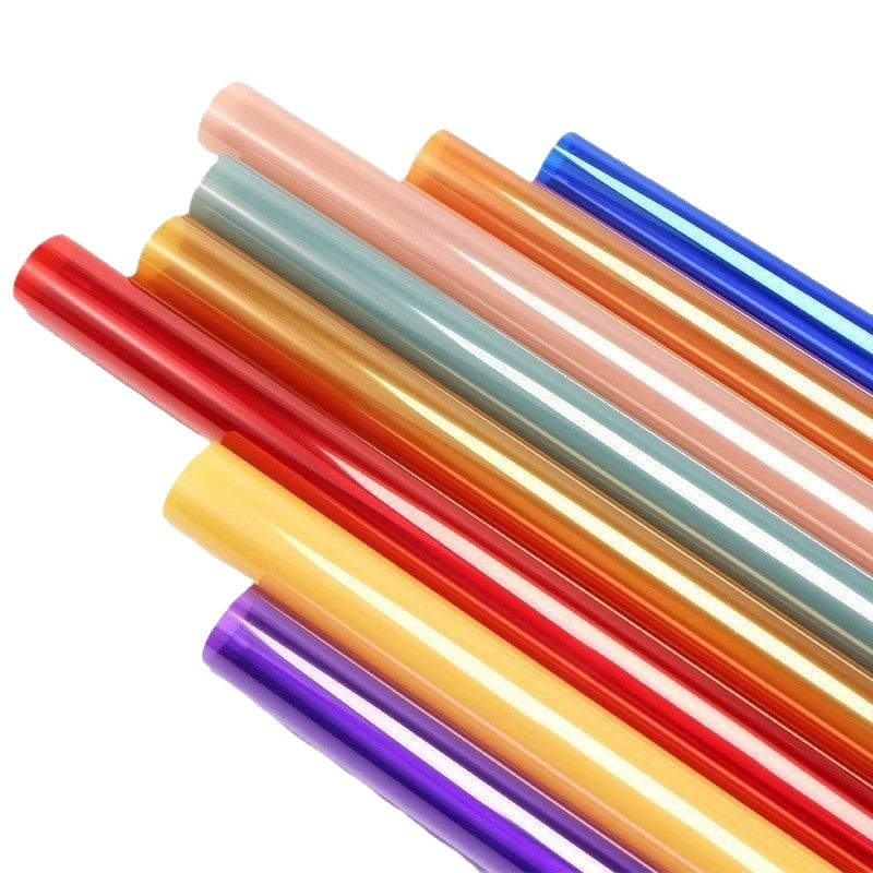 Celofán de color cristal OPP película jalea ramo translúcido material de embalaje flor impermeable papel de embalaje al por mayor