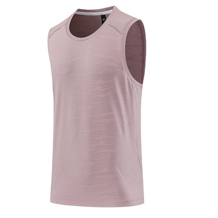Cross-Border Amazon Sleeveless Sports Vest Men's Quick-Drying Breathable Running Clothing Reflective Round Neck Fitness T-Shirt Training Shirt