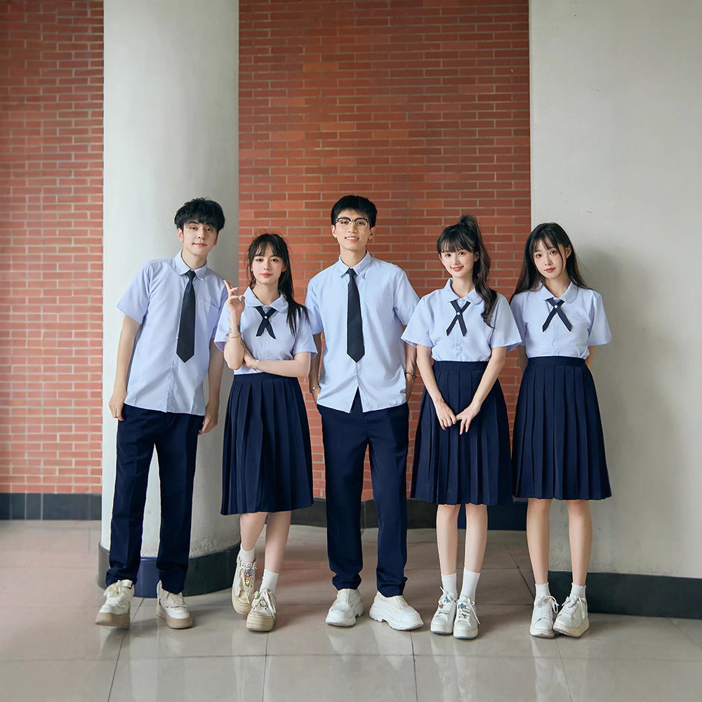 Graduation Class Uniforms College Style Junior High School and High School Students' Sports Day Opening Ceremony Stage Performance Poetry Recitation Gown Set