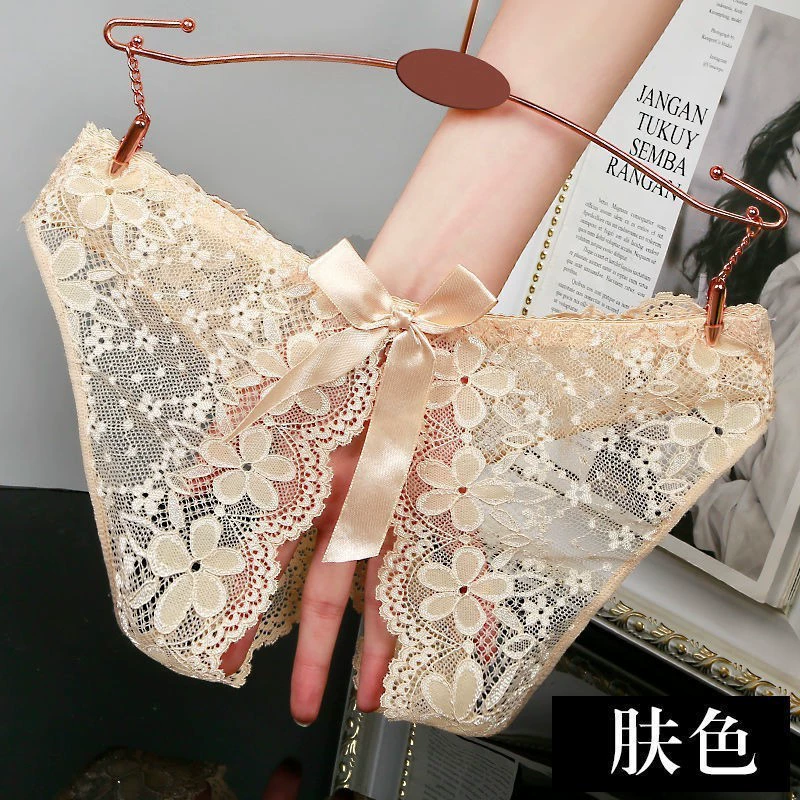 Трусики женские кружева сексуальная горячая и очаровательная девушка тонкая бесшовная дышащая милая бантик новые брюки с открытой промежностью