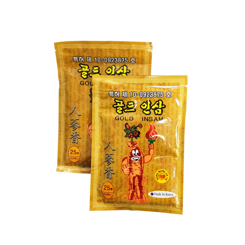 Cross-border best-selling ginseng patches, 25 pieces, ginseng patches for relieving muscle tension and promoting circulation, suitable for shoulder, neck, waist, leg, and joint care, red ginseng patches