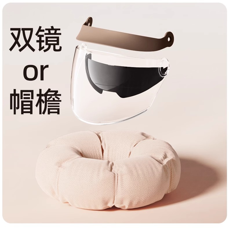New National Standard Electric Vehicle Helmet Men's and Women's Summer Safety Helmet Battery Motorcycle All-Season Sun Protection High-Definition Half Helmet