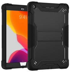 Ipad 10.2インチ保護ケース2019/20/21色合わせシリコンPCスタンド転倒防止三合一保護カバーを適用