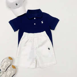 2025儿童POLO衫学生校服内搭学院风男女童夏装翻领男童纯棉短袖T