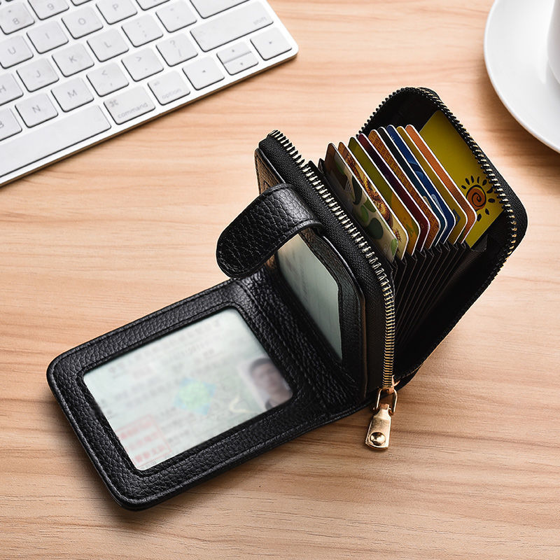 Comercio exterior nuevo órgano li li tarjeta bolsa de tarjetas de tarjetas de hombres bolsa de tarjetas de mujeres cartera con cremallera tarjeta de identificación de tarjetas