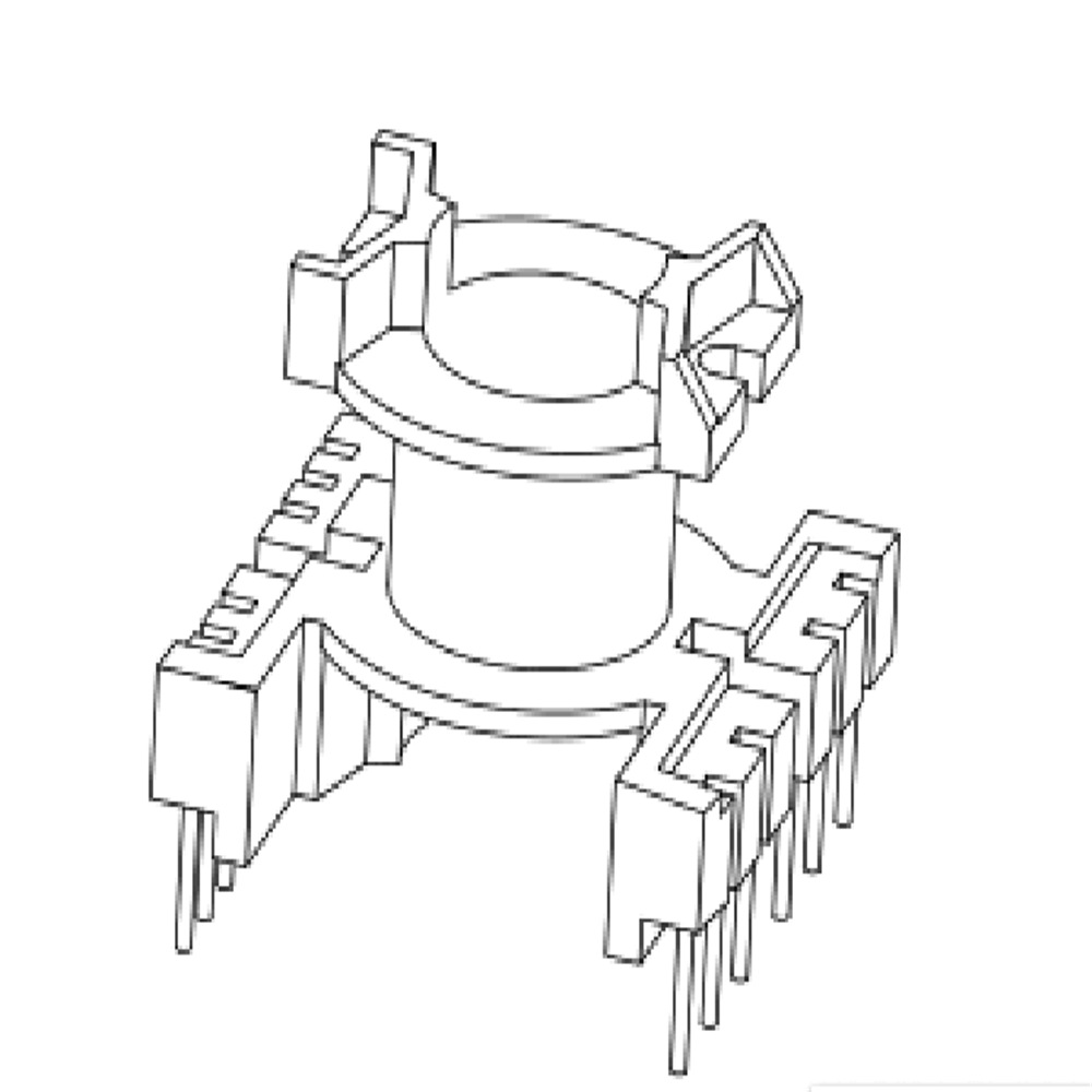PQ2020电木骨架卧式PQ2017变压器骨架 贴片骨架6+8立式骨架