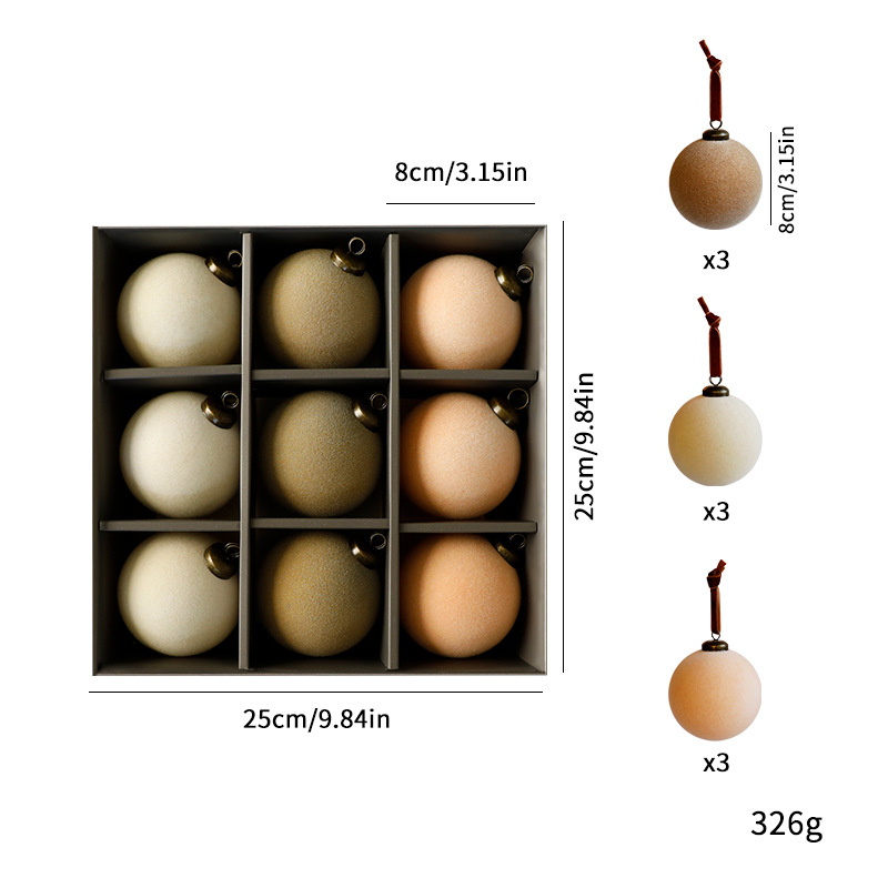 Amazon Navidad colgantes DIY Navidad escenario arreglos floc bola árbol de Navidad decoración bola colgantes spot