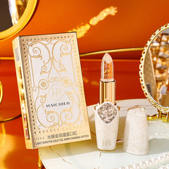 海萃爾光感金箔溫變口紅 水晶透明輕盈柔嫩溫感變色補水口紅3.8g