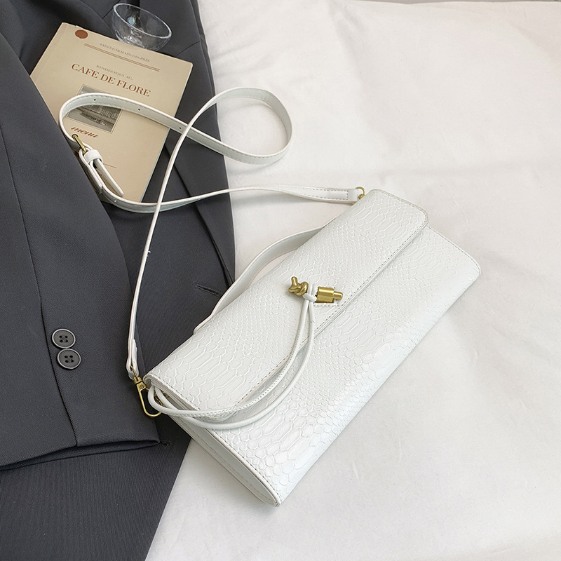 Nuevo cross-border cocodrilo de hombro bolso nicho de alto nivel horizontal bolso de cena de mano bolso de mujer