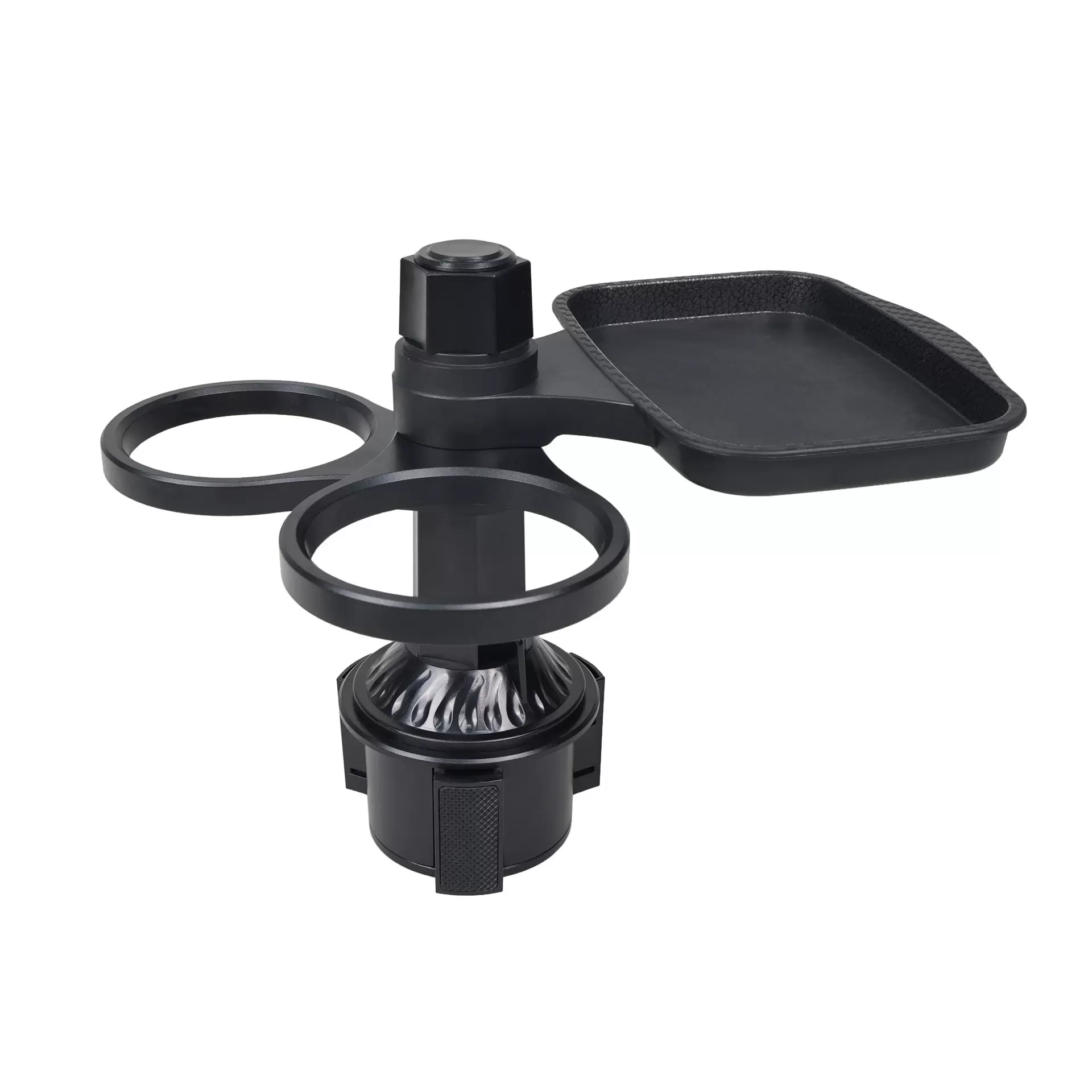 360度旋转水杯托盘2 饮料咖啡汉堡水杯架多功能车载餐盘置物架