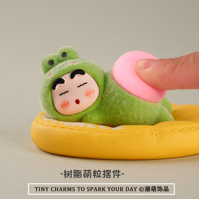 デスクトップ装飾品癒しのおもちゃ新しいお尻音楽 Xiaoxin かわいい樹脂ペアリングブラインドボックス購入小さな装飾品|undefined