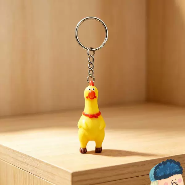 New Cross-Border Creative Sound-Making Popular Mini Screaming Chicken Pendant, Personalized Accessory, Cute Cartoon Vinyl Doll