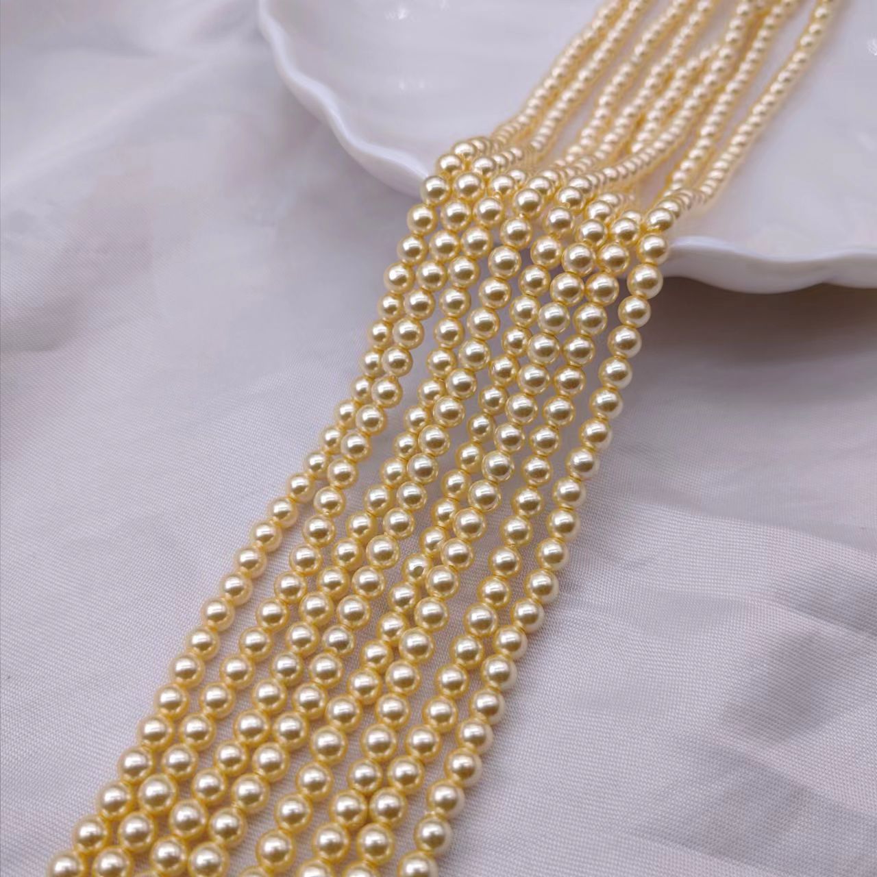 Perlas de concha con orificio recto grande de 1.2mm, perlas pequeñas, perlas espaciadoras de concha del Mar del Sur, perlas espaciadoras de estilo antiguo con diseño de corona de fénix para bricolaje, venta al por mayor. image 18