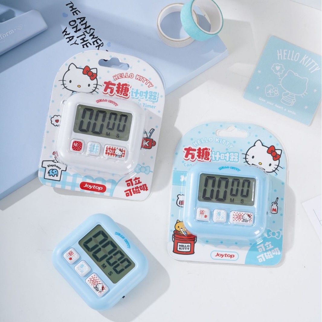 New Hello Kitty Timer for Students, Self-Discipline Timer, Kitchen Magnetic Cartoon Countdown Timer