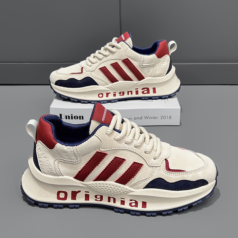 Zapatos de hombre otoño y invierno 2025 nuevos zapatos de algodón caliente de terciopelo, zapatos de suela gruesa, zapatos deportivos casuales, zapatos de moda de papá