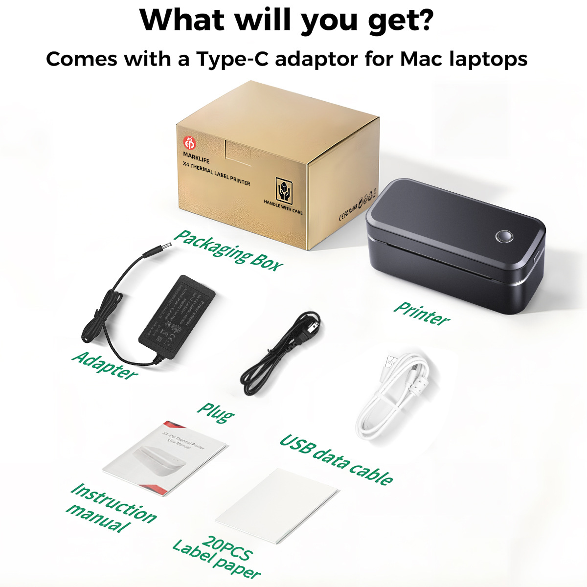 4x6 Direct Thermal Bluetooth Barcode Label Printer 5