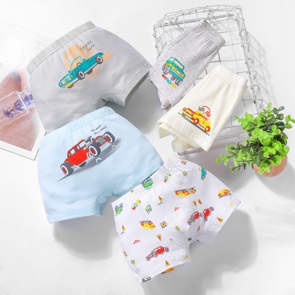 Factory wholesale Class a Boys' underwear cartoon car pure cotton underwear children boys' baby boxer briefs