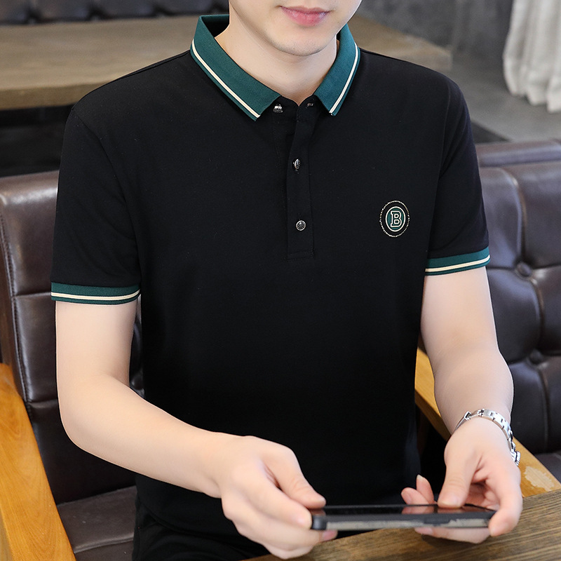Taobaoke-5077-P32-2024 Camisa POLO de color sólido de alta calidad de verano Camiseta de manga corta para jóvenes-Verano 13