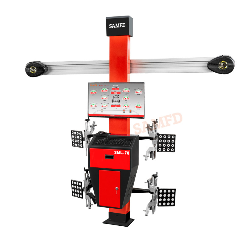 Localizador de cuatro ruedas SAMFD, pantalla dual, equipo de mantenimiento y reparación de neumáticos de automóvil, taller de reparación de automóviles, localizador de cuatro ruedas