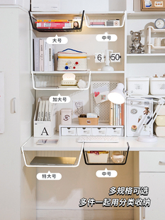Under-Table Storage Hanging Basket Desktop Top Layering Wardrobe Artifact Desk Hanging Rack Cabinet Dormitory Renovation