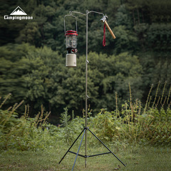 Outdoor disassembly portable lighting kerosene lamp ground plug bracket thickened stainless steel outdoor camping atmosphere light hanging lamp rack