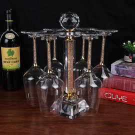 厂家批发创意酒杯架倒挂 吧台餐厅水晶酒杯架 葡萄酒水晶酒杯架