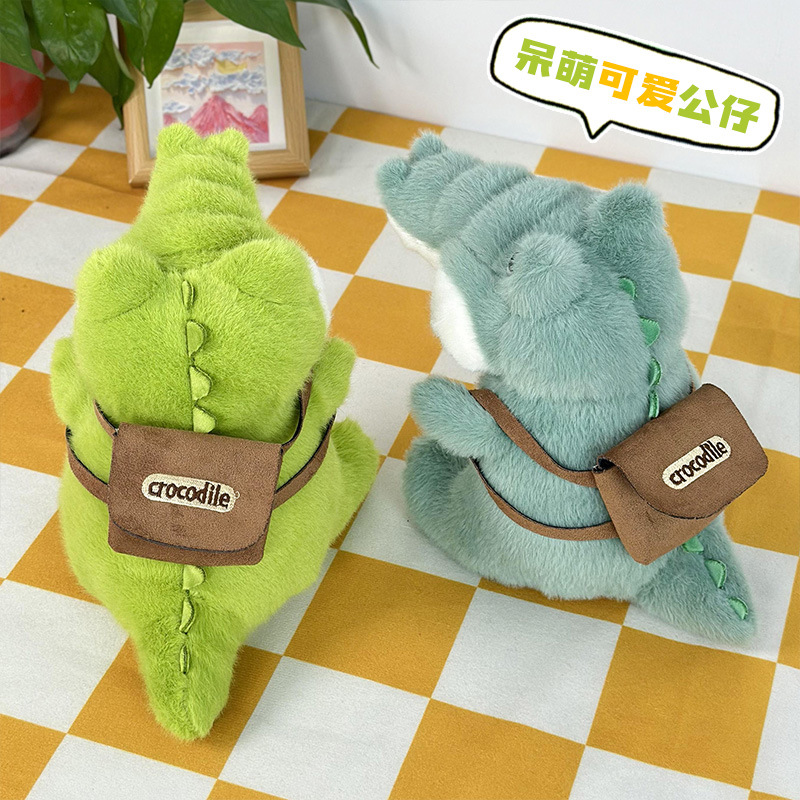 Muñecas de cocodrilo de tres colores muñecas de monstruos muñecas de dientes extrañas muñecas de peluche de 8 pulgadas monstruos fábrica de juguetes de peluche al por mayor