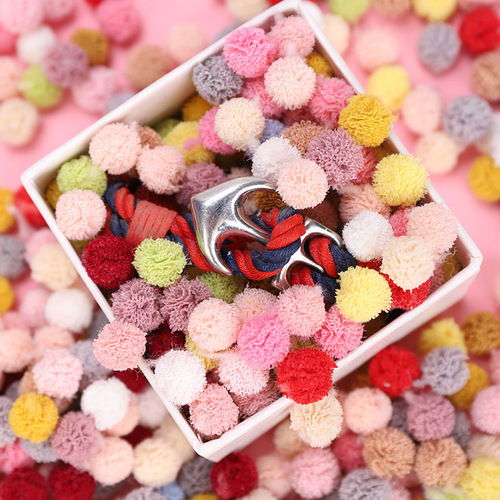 Cross-border hot sale 1cm Korean style elastic mesh ball flower ball lace mesh DIY hair ball accessories