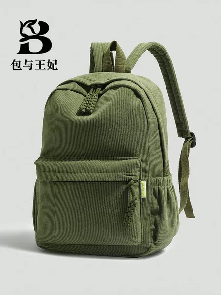 Corduroy Backpack for Women 2026 New Commuter Backpack for College Students Casual Versatile Large Capacity Travel Backpack for Men