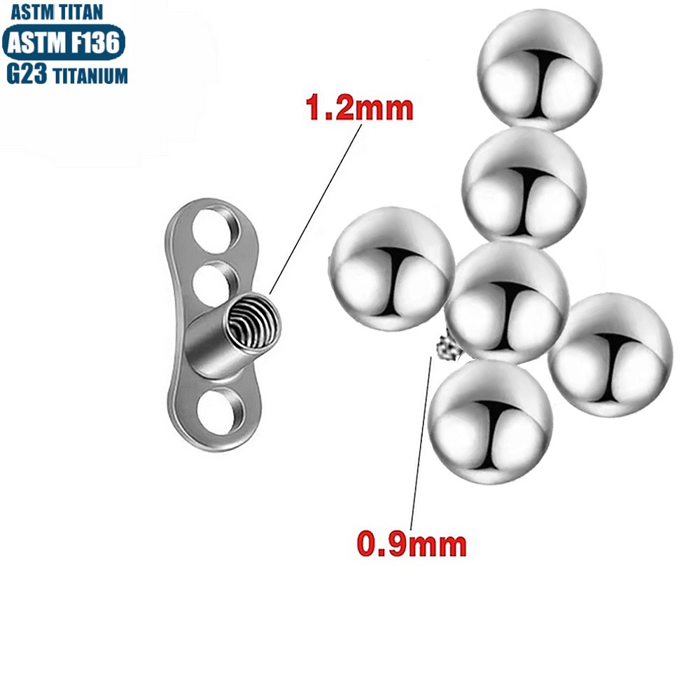 16G labret stud size and finish detail