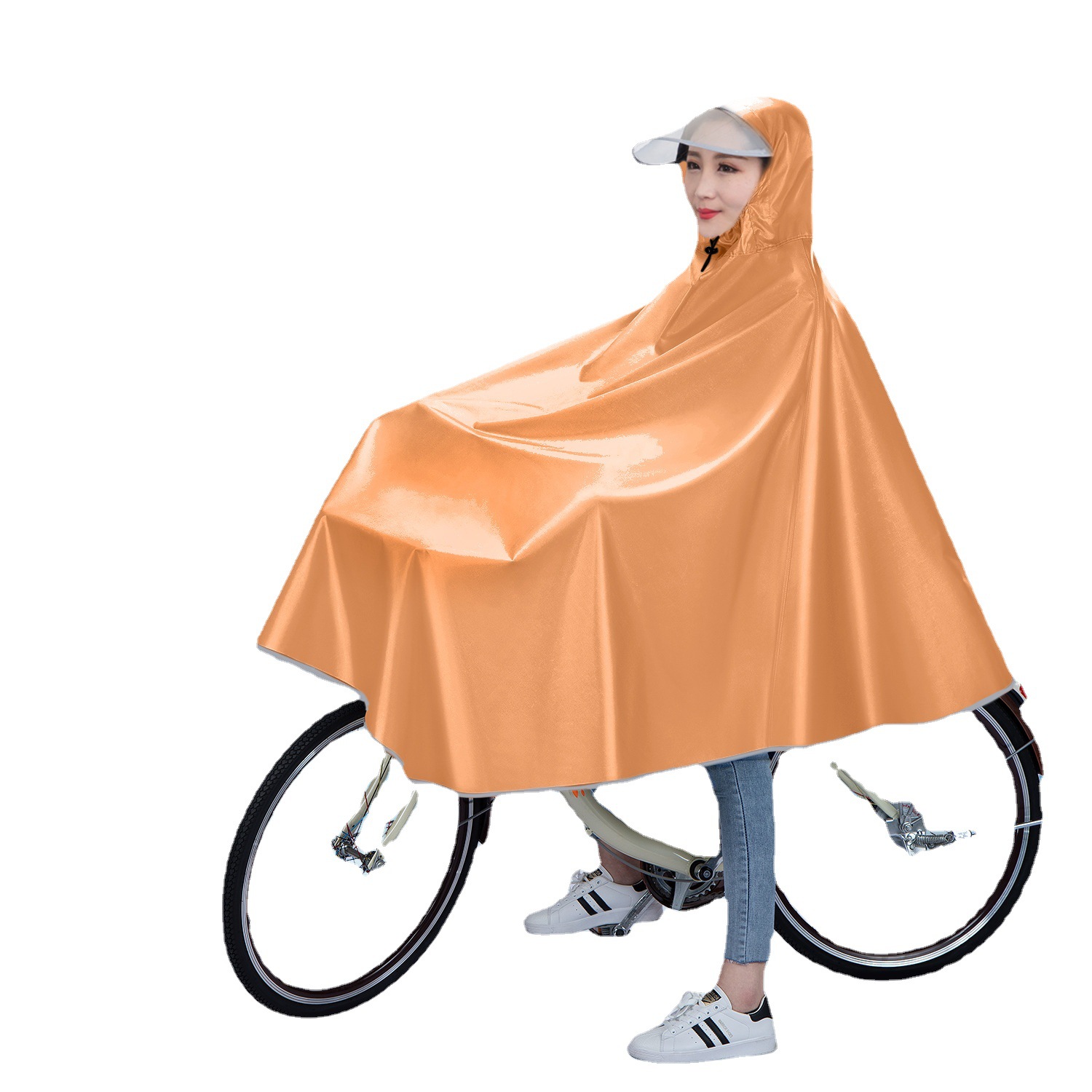 Capa de lluvia para bicicletas larga a prueba de lluvia tormentosa para estudiantes de género y género grueso para adultos al por mayor coche eléctrico tipo windbreaker