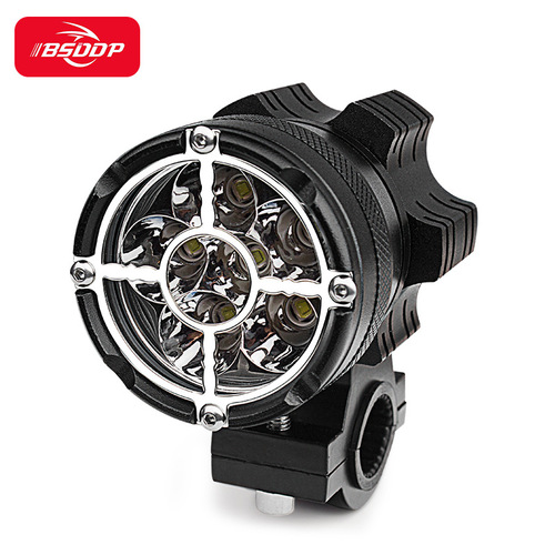 BSDDP wholesale motorcycle headlamp 9-bead barrel waterproof modified external 6-bead strong spotlight LED long-beam headlight