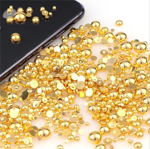 Gold -plated silver -plated pearl AB electroplated imitation pearl…