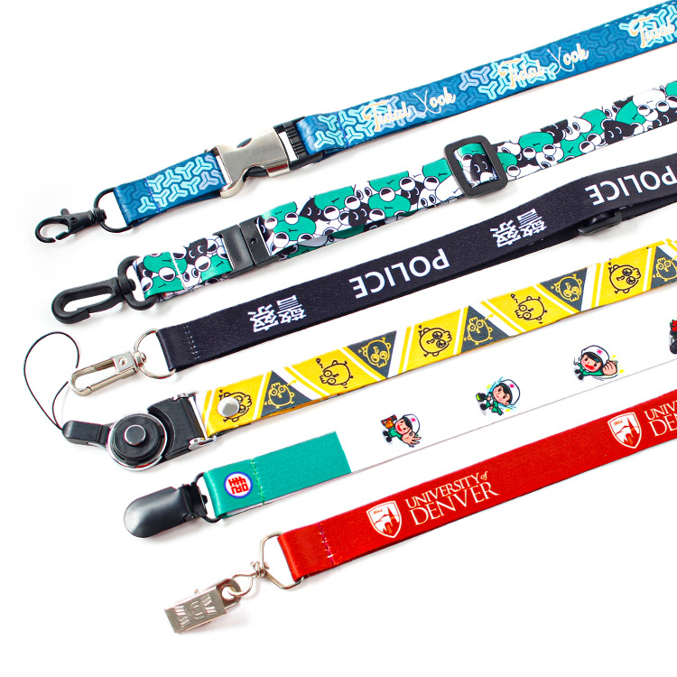 Fábrica personalizada mayorista transfronteriza de nylon tarjeta de trabajo cuerda de colgante multifuncional certificado cuerda de colgante placa de pecho cuerda de colgante logotipo impreso
