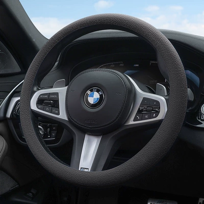 Wear-Resistant Steering Wheel Cover, Steering wheel cover - black-anti-slip-and-anti-sweatuniversal-for-cars-default-item