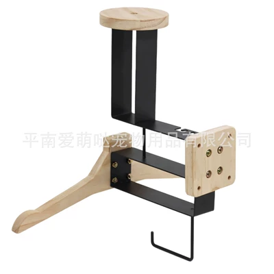 Wall-Mounted Motorcycle Helmet Storage Rack Wooden Tactical Equipment Organizer Police Equipment Solid Wood Hanger in Stock (Motosiklet dəbilqə rəfləri) - black-motorcycle-helmet-stand-original-color-wood