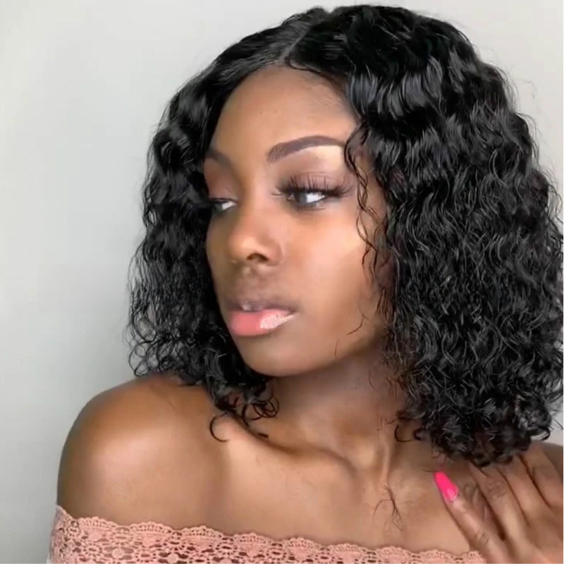 Peruca transfronteiriça europeia e americana, cabelo cacheado pequeno feminino, moda africana, cabelo cacheado curto, mecanismo respirável invisível, fibra química, headgea_voghion.com