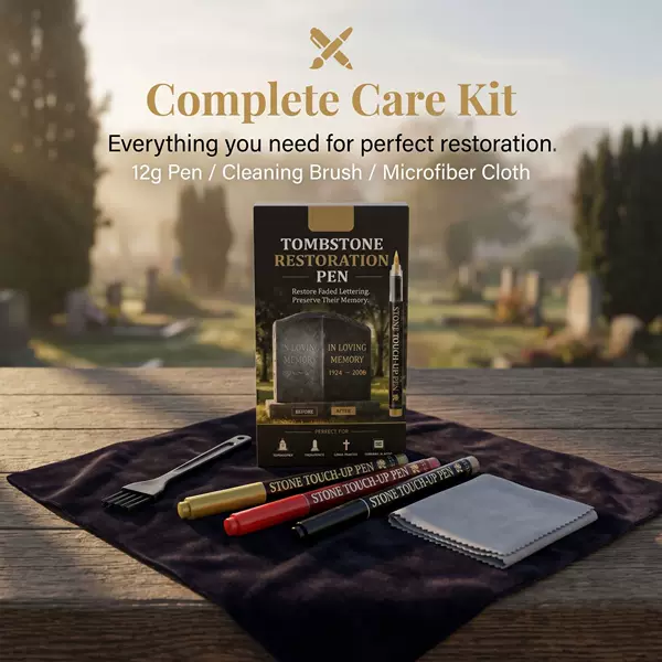 Cross-Border Best-Selling Direct Liquid Stone Tombstone Paint Touch-Up Pen All-In-One Set Marker Pen That Does Not Fade, Waterproof, and Is Suitable for Tracing Tombstones