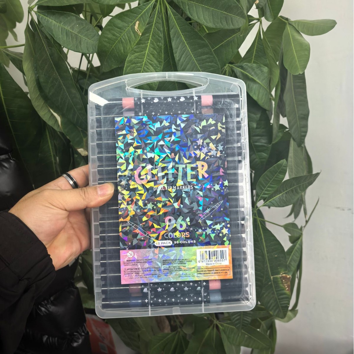 Transfronterizo flash resaltador doble cabeza conjunto de alto valor visual de los estudiantes de arte pincel de pintura marca clave pincel de polvo flash